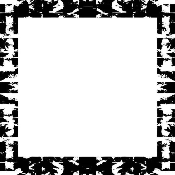Marco Grunge Monocromo Blanco Negro Con Textura Antigua Abstracta — Archivo Imágenes Vectoriales