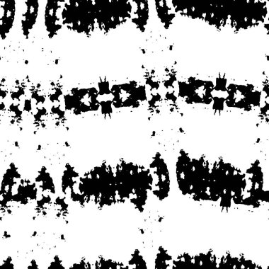 Soyut el çizimi siyah ve beyaz desenli kusursuz doku..