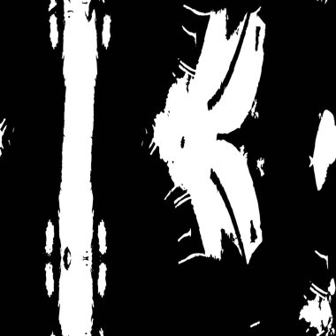 Soyut el çizimi siyah ve beyaz desenli kusursuz doku..