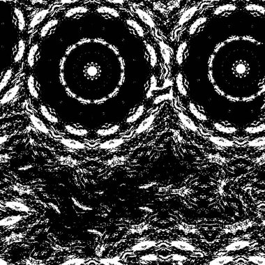 Soyut el çizimi siyah ve beyaz desenli kusursuz doku..