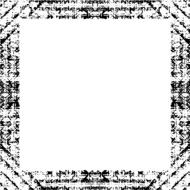 Beyaz arka planda siyah grunge çerçeve. Sıkıntı illüstrasyonu, grunge etkisi yaratmak için basitçe nesnenin üzerine yerleştir. 