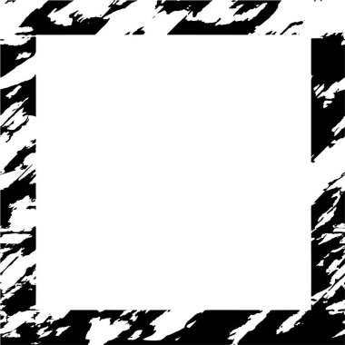 Fırça darbeleriyle siyah renk çerçevesi 