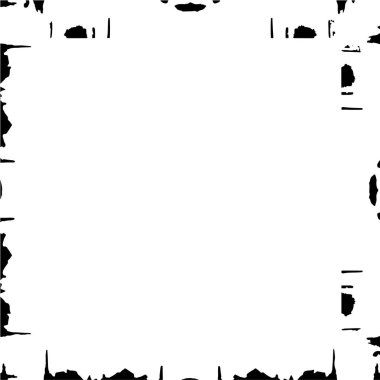 Fırça darbeleriyle siyah renk çerçevesi 