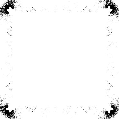 siyah ve beyaz grunge çerçeve arkaplanı, vektör illüstrasyonu 
