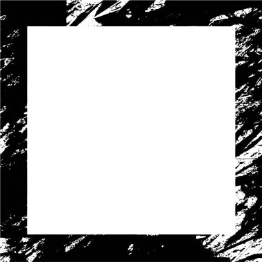 Beyaz arka planda siyah grunge çerçeve
