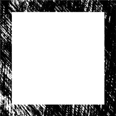 Beyaz arka planda siyah grunge çerçeve