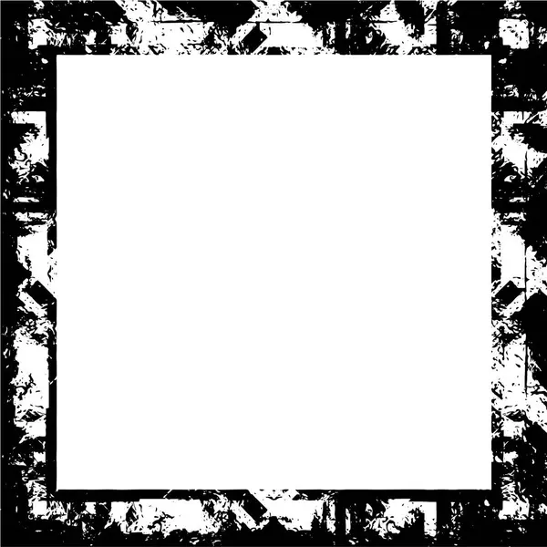 Grunge Černá Bílá Textura Rám Šablony Tmavý Špinavý Prach Překrývají — Stockový vektor