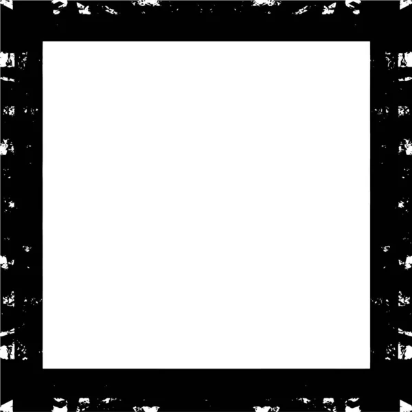 Marco Grunge Negro Sobre Fondo Blanco Ilustración Angustia Simplemente Coloque — Archivo Imágenes Vectoriales