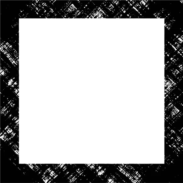Black White Monochrome Old Grunge Vintage Weathered Frame — Stock Vector