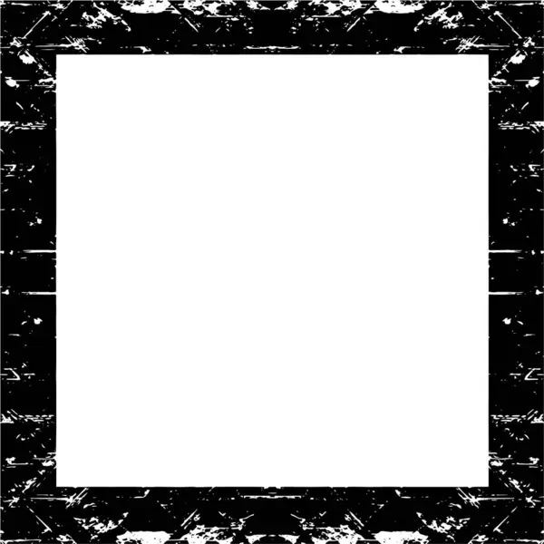 Black White Grunge Frame Background Vector Illustration — Stock Vector