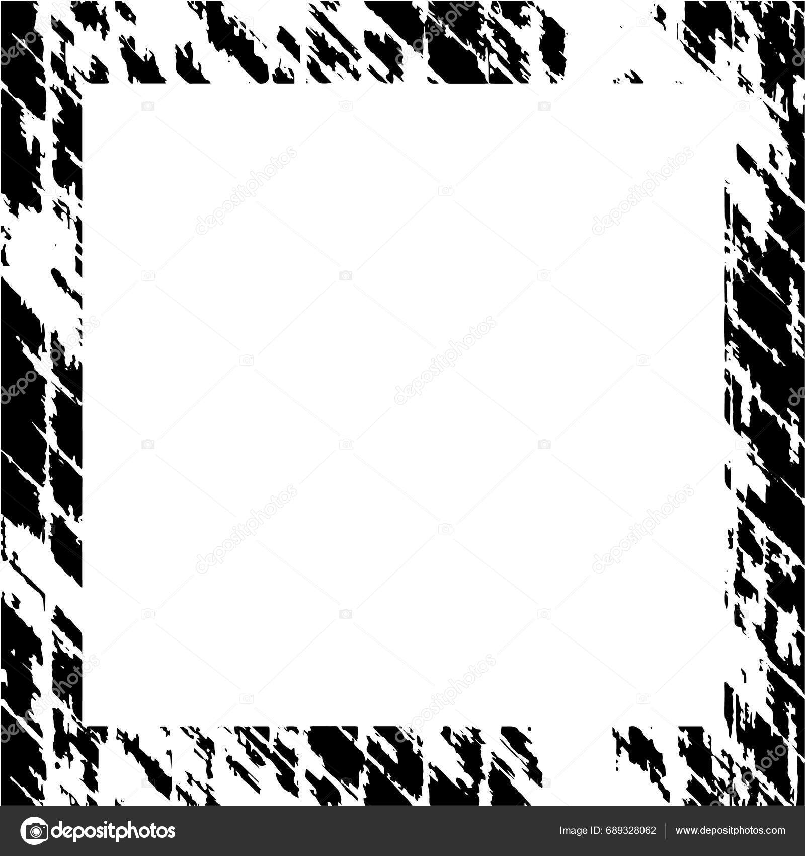 Monochrome Frame Abstract Black White Background Vector Illustration