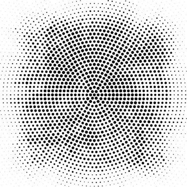 Noktalı deseni olan soyut siyah beyaz arkaplan, vektör illüstrasyonu