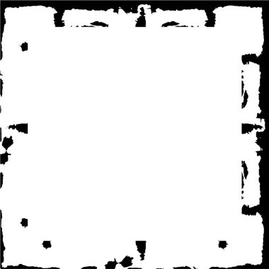 Sert siyah beyaz çerçeve. Grunge 'un geçmişi. Soyut doku etkisi. Vektör İllüstrasyonu.