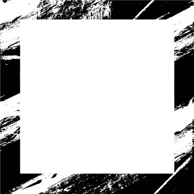 Beyaz arka planda siyah grunge çerçeve