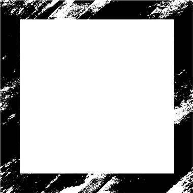 Beyaz arka planda siyah grunge çerçeve
