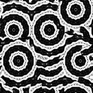 seamless black and white pattern with abstract hand drawn elements. monochrome texture.