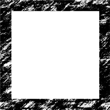 Beyaz arka planda siyah grunge çerçeve