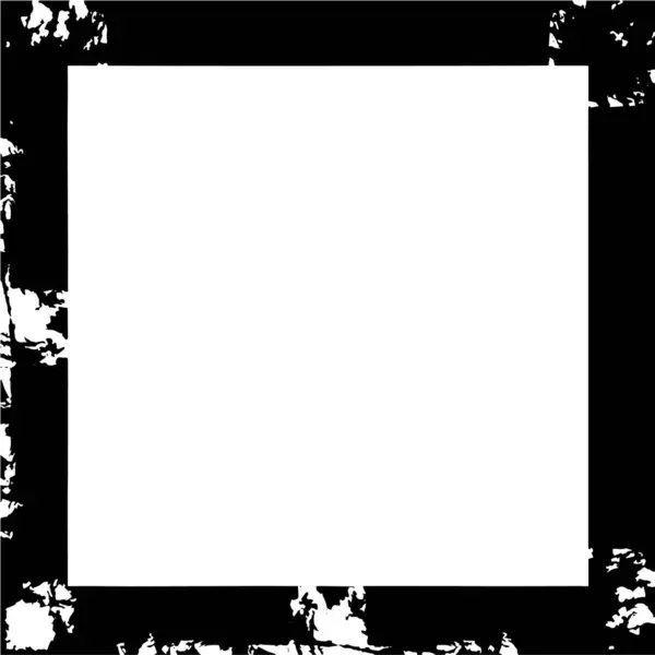 Marco Áspero Blanco Negro Fondo Grunge Efecto Texturizado Abstracto Ilustración — Archivo Imágenes Vectoriales