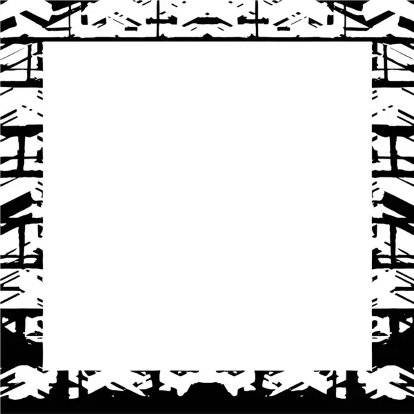 白色背景上的黑色格子框 忧心忡忡的图解只是简单地放置在物体之上以产生怨恨的效果 — 图库矢量图片