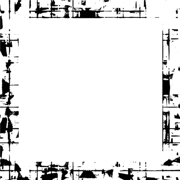 Raue Schwarze Und Weiße Rahmen Grunge Hintergrund Abstrakter Strukturierter Effekt — Stockvektor