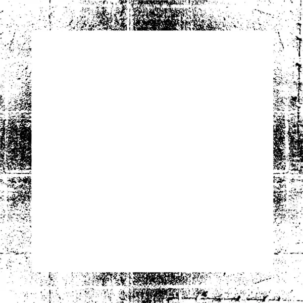 ラフブラックとホワイトフレーム グラウンジの背景 抽象的なテクスチャー効果 ベクターイラスト — ストックベクタ