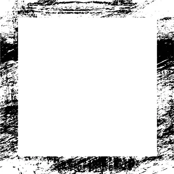 Marco Abstracto Blanco Negro Con Efecto Desgastado Textura Grunge — Vector de stock