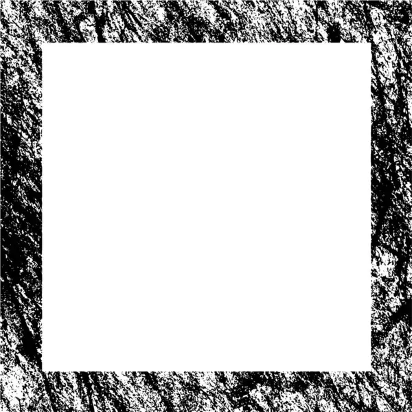 Astratto Cornice Grezza Bianco Nero Illustrazione Vettoriale — Vettoriale Stock