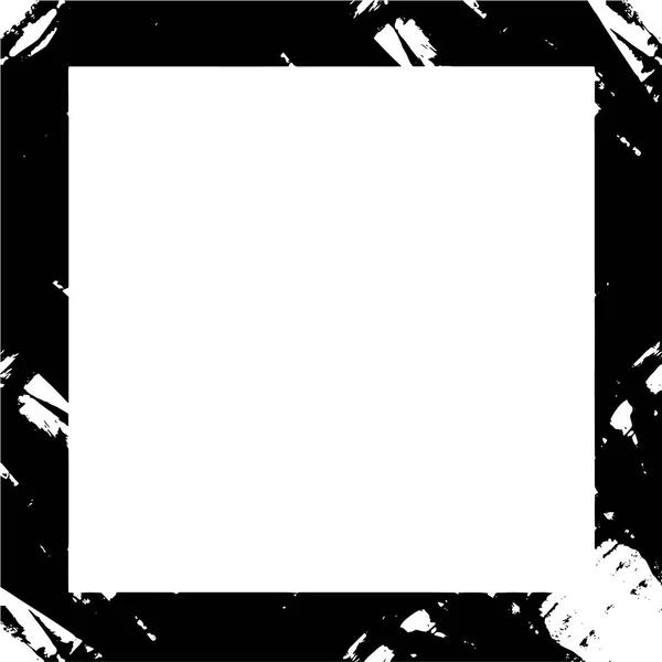 Абстрактная Черно Белая Грубая Рамка Векторная Иллюстрация — стоковый вектор