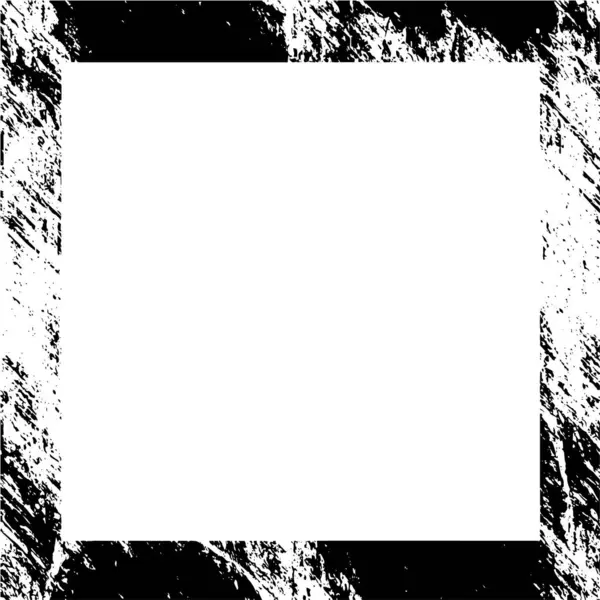 Abstract Zwart Wit Ruw Frame Vectorillustratie — Stockvector
