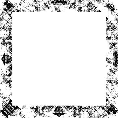 siyah ve beyaz tek renkli eski grunge çerçeve 