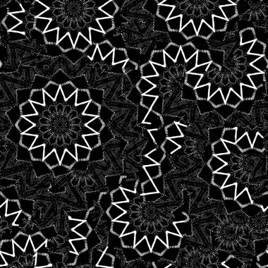 abstract black and white seamless pattern background