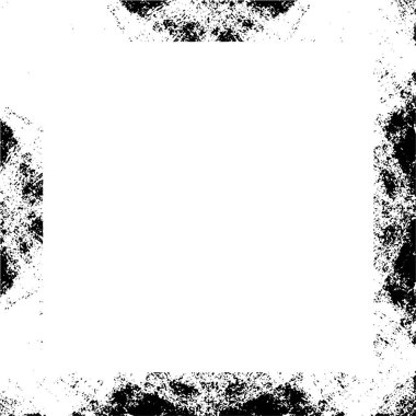 siyah ve beyaz tek renkli eski grunge çerçeve 