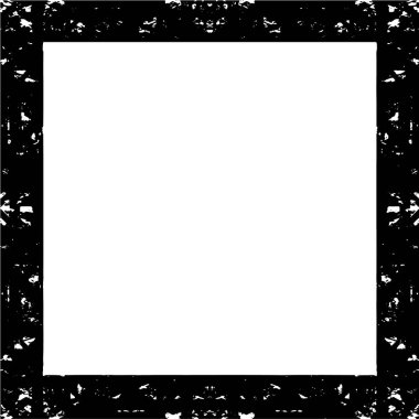 Grunge çerçeve ve sınır. Siyah beyaz grunge. Tehlike örtüsü dokusu. Toz ve kirli duvar arkaplanı. Sıkıntı illüstrasyonu, grunge etkisi yaratmak için basitçe nesnenin üzerine yerleştir