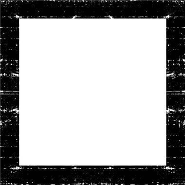 Grunge çerçeve ve sınır. Siyah beyaz grunge. Tehlike örtüsü dokusu. Toz ve kirli duvar arkaplanı. Sıkıntı illüstrasyonu, grunge etkisi yaratmak için basitçe nesnenin üzerine yerleştir