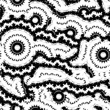 Kusursuz desen, soyut el çizimi elementler. Vektör illüstrasyonu.