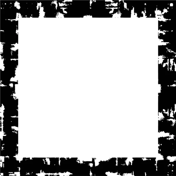 Zwart Wit Monochroom Oud Grunge Frame — Stockvector