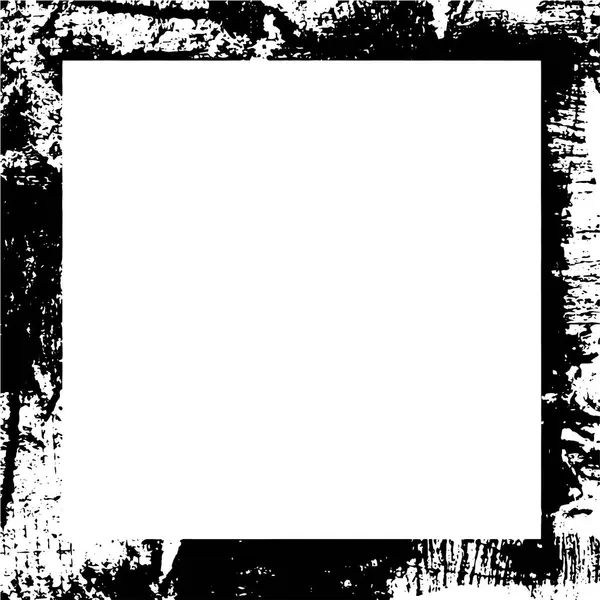 Schwarz Weißer Monochromer Alter Grunge Rahmen — Stockvektor