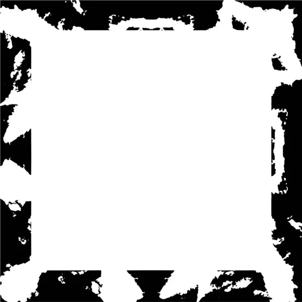 Distressed Frame Schwarz Weißer Textur — Stockvektor