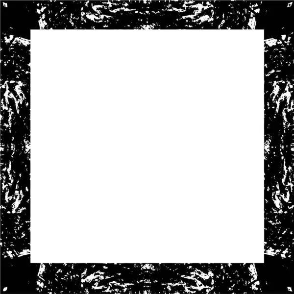 Marco Angustiado Textura Blanco Negro — Vector de stock