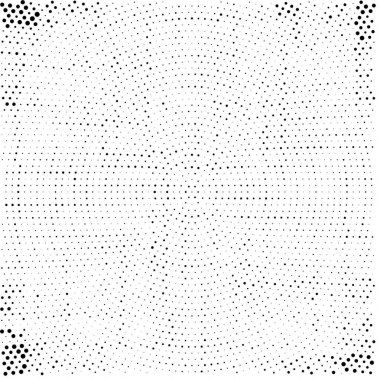 Dairesel, vektör illüstrasyonlu soyut siyah beyaz arkaplan