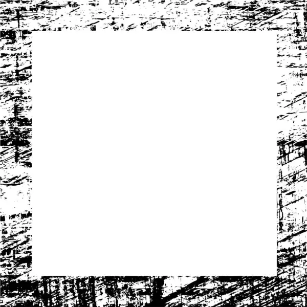 Grov Monokrom Ram Illustration Grunge Bakgrund — Stock vektor