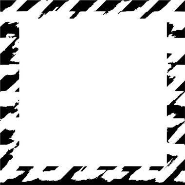 Siyah beyaz desenli sıkıntılı çerçeve