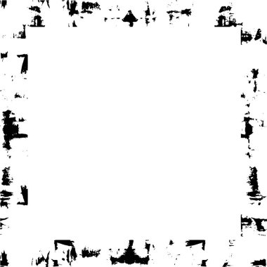 Grunge siyah beyaz sınır çizimi. Tek renkli arkaplan