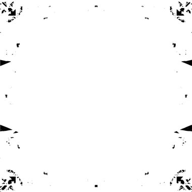 Resim çerçeveleme için biçimsiz desenli kare kenar. Siyah ve beyaz grunge arkaplanı. 