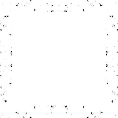 Resim çerçeveleme için biçimsiz desenli kare kenar. Siyah ve beyaz grunge arkaplanı. 