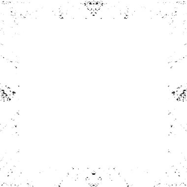 Resim çerçeveleme için biçimsiz desenli kare kenar. Siyah ve beyaz grunge arkaplanı. 