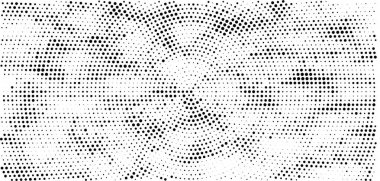 Dairesel, vektör illüstrasyonlu soyut siyah beyaz arkaplan