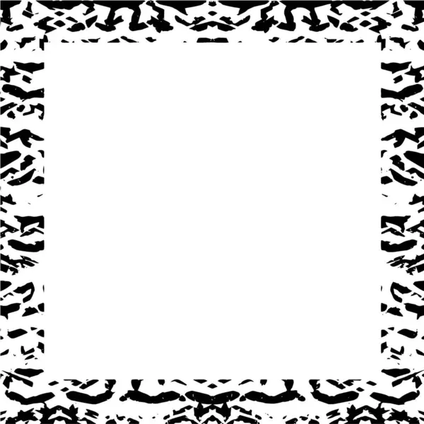 Τετράγωνο Περίγραμμα Grungy Υφή Στυλ Για Πλαίσιο Εικόνων Ασπρόμαυρο Φόντο — Διανυσματικό Αρχείο