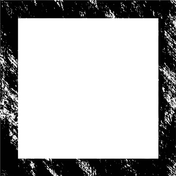 Abstrakcyjny Czarny Biały Szorstki Ramka Wektor Ilustracja — Wektor stockowy