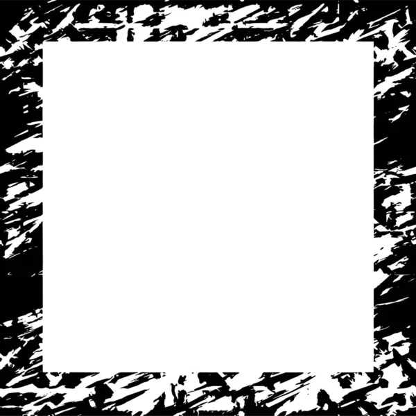 Schwarz Weiß Monochrom Verwitterter Rahmen — Stockvektor